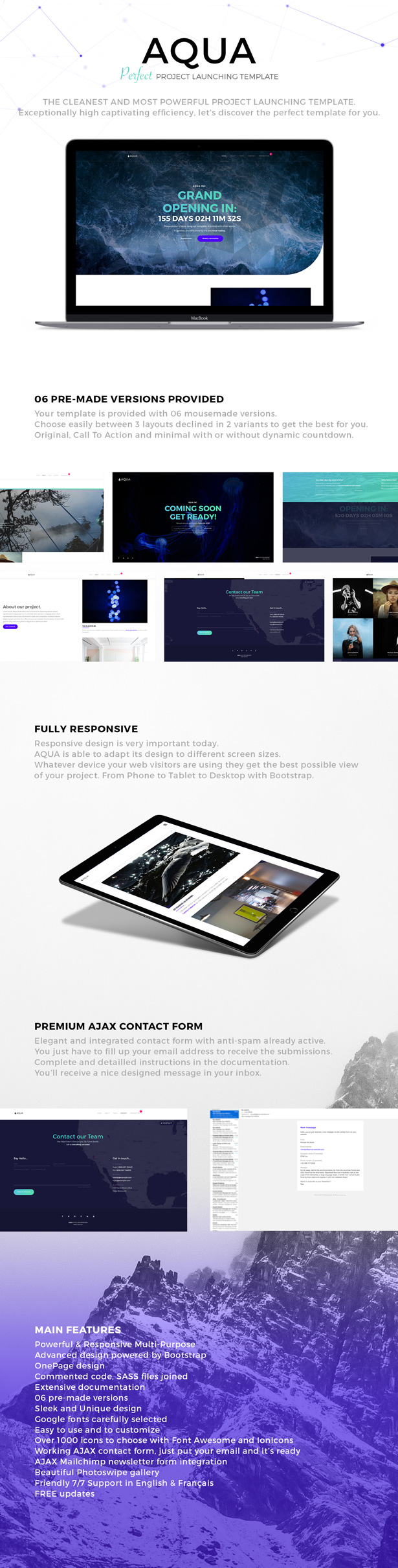 AQUA - Perfect Project Launching Template